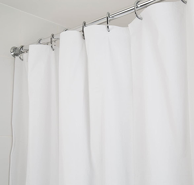 Picture of a shower curtain & rail