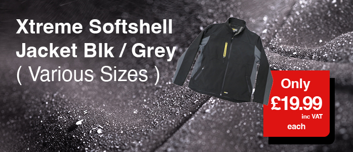 Xtreme Softshell Jacket Black/Grey (Various Sizes). Only £19.99 including VAT