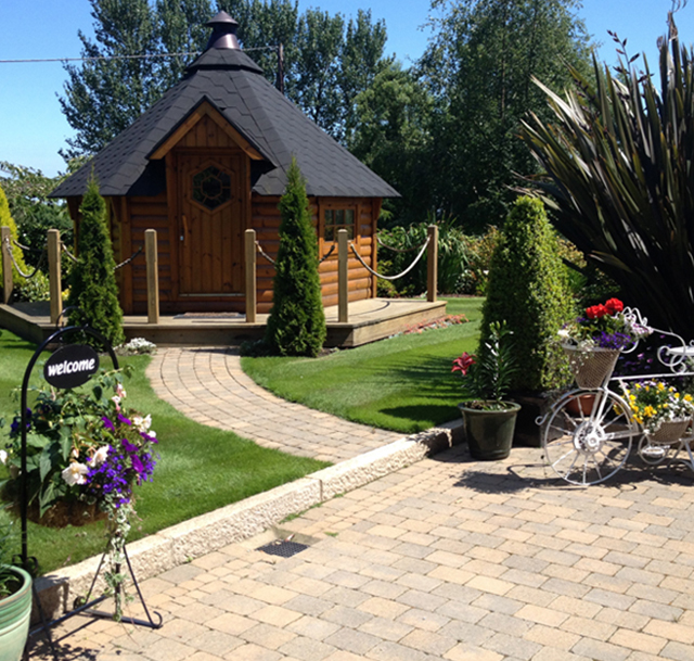 Picture of block paving in a garden