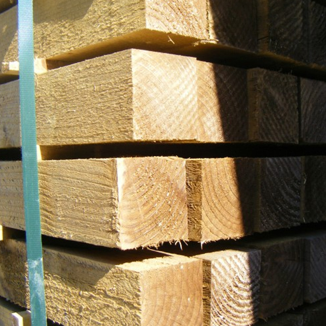 Picture of stack of timber fence posts