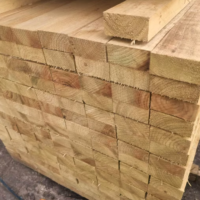 Picture of a stack of untreated c24 timber