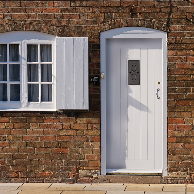 Picture of a white external door