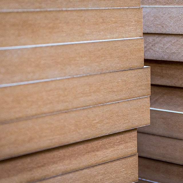 A picture of a stack of MDF boards