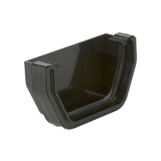 BLACK SQUARESTYLE EXT. STOPEND BR057B GUTTER