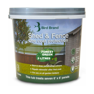 BIRD SHED AND FENCE 5L FOREST GREEN 