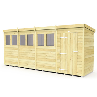4FT X 16FT PENT SHED  