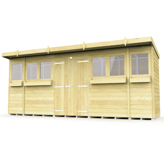 4FT X 16FT PENT SUMMER SHED  16X4PSSFF