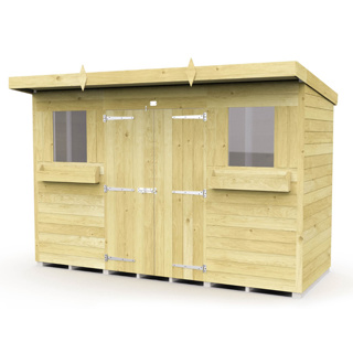 4FT X 10FT PENT SUMMER SHED  10X4PSSFF