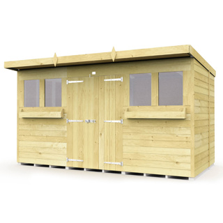 6FT X 12FT PENT SUMMER SHED  12X6PSSFF