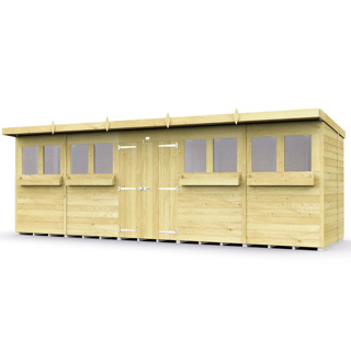 6FT X 20FT PENT SUMMER SHED  20X6PSSFF