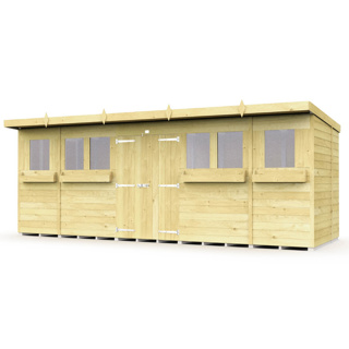 6FT X 18FT PENT SUMMER SHED  18X6PSSFF