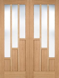 78X46X40MM PAIRS OAK COVENTRY WITH CLEAR GLASS PREFINISHED 