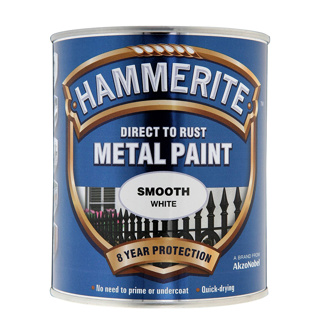 HAMMERITE METAL PAINT SMOOTH WHITE 750ML 