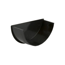 BLACK ROUNDSTYLE 112MM INT. STOPEND BR046B GUTTER