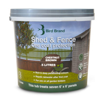 BIRD SHED AND FENCE 5L CHESTNUT BROWN 
