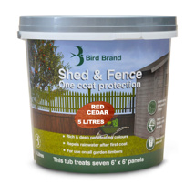 BIRD SHED AND FENCE 5L RED CEDAR 