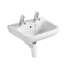 BASIN WHITE 2 TAPHOLE 500X400 ARMITAGE PORTMAN OVERFLOW AND STAY HOLE S222001 DISCONTINUED