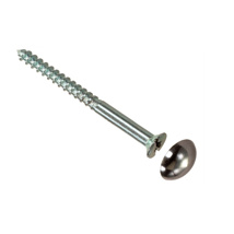 MIRROR FIXING SET CHROME WITH SCREWS FOR DRILLED MIRRORS