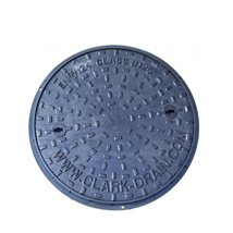 MANHOLE COVER AND FRAME CIRCULAR 450MM DIA DUCTILE RON SOLID TOP BS KITEMARKED B125 K