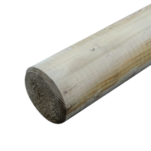 PEELED ROUND POINTED TAN POSTS 80MM DIAMETER 1800MM LONG CODE RP9
