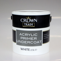 CROWN TRADE PAINT ACRYLIC PRIMER UNDERCOAT WHITE 2.5L 5024173