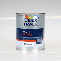 DULUX TRADE PAINT HIGH GLOSS PURE BRILLIANT WHITE 1L