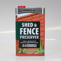 RONSEAL SHED AND FENCE PRESERVER LIGHT BROWN 5L 
