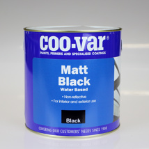 COOVAR PAINT MATT BLACK WATER BASED 2.5L 361/W463/3/E