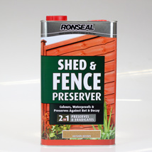 RONSEAL PRESERVER SHED & FENCE AUTUMN BROWN 5L 